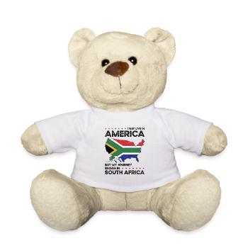 South African American Patriot USA Grown South - Teddy Bear - white - Front
