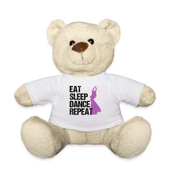 EAT SLEEP DANCE REPEAT Bauchtänzerin Geschenk - Teddy - Weiß - Vorne