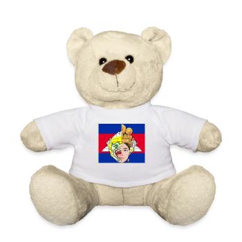 Cambodge Reamker Danse Khmer Apsara I Cadeau - Nounours - blanc - Devant