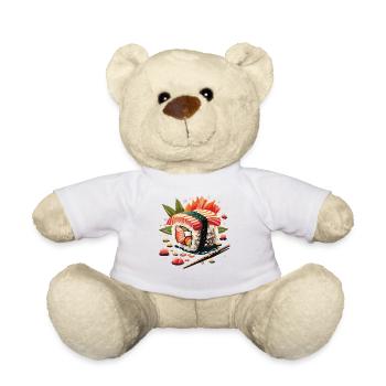 Sushi passion: Authentic Japanese sushi - Teddy Bear - white - Front