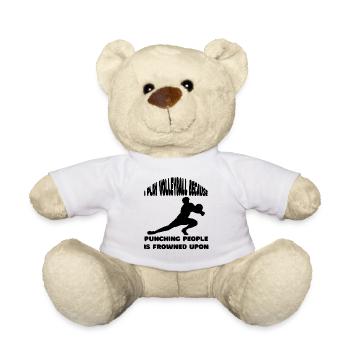 Volleyball Cadeau Volleyball Joueur Volleyball de plage - Nounours - blanc - Devant