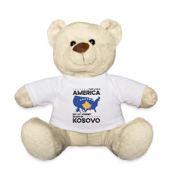 Kosovar American Patriot États-Unis - Nounours - blanc - Devant