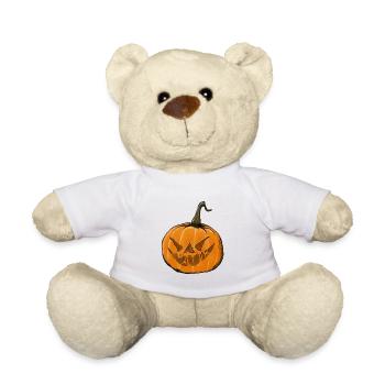 Citrouille d’horreur d’Halloween - Nounours - blanc - Devant