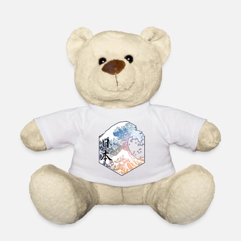 Hokusai - Teddy - Weiß