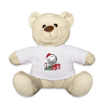 Zebra Weihnachten Geschenk Winter Tiere Zebra - Teddy - Weiß - Vorne