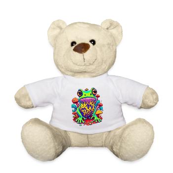 Trippy Frog 02 - Teddy Bear - white - Front