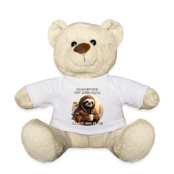 Lustiges Faultier irgendwas ist hier Fau - Teddy - Weiß - Vorne