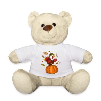 Thanksgiving-Tag, lustiger Truthahn, - Teddy - Weiß - Vorne