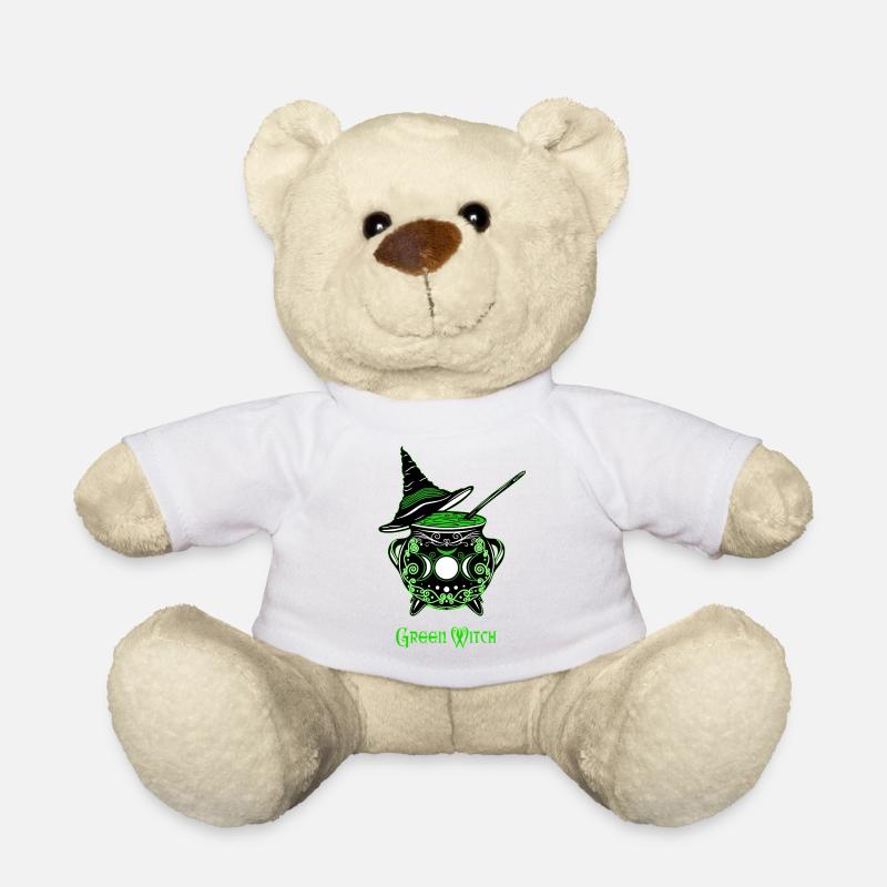 Hexenkessel Hexe Green Witch Kessel - Teddy - Weiß