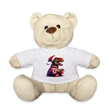 Dino trinkt Glühwein - Teddy - Weiß - Vorne