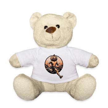 Halloween runner with a pumpkin head - Teddy Bear - white - Front