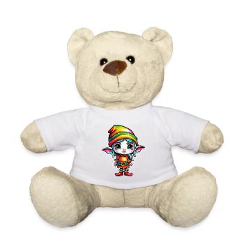 Diablotin / Nain / Fée / Noël / Elfe - Nounours - blanc - Devant