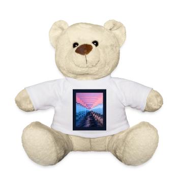 Nebelmeer dunkel im Tunnel - Teddy - Weiß - Vorne