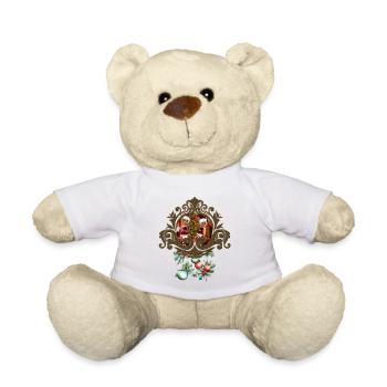 Weihnachtsmann und Elfen nach Feierabend. - Teddy - Weiß - Vorne