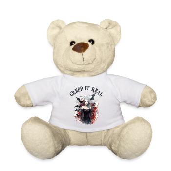 Halloween Design - CREEP IT REAL - Teddy Bear - white - Front