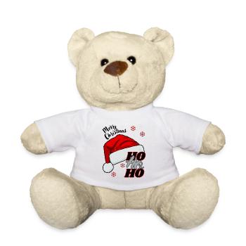 Joyeux Noël HO HO HO - Nounours - blanc - Devant