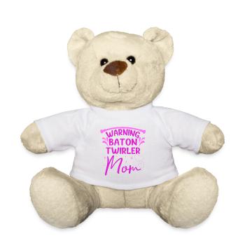 Baton Twirling Warning Baton Twirler Mom Gifts - Teddy - Weiß - Vorne