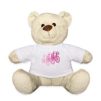 Trois vélos Splendeur Florale - vélo Trio cadeau - Nounours - blanc - Devant