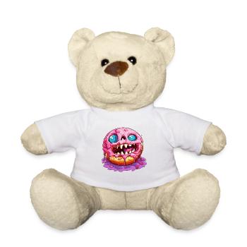 Beignet de monstre laid - Nounours - blanc - Devant