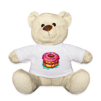 Der glasierte Doppel Donut - Teddy - Weiß - Vorne