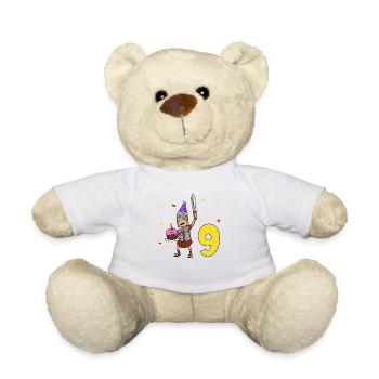 With Centurio - Children's Birthday 9 Years - Teddy Bear - white - Front