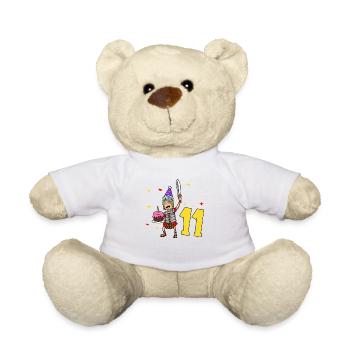 With Centurio - Children's Birthday 11 Years - Teddy Bear - white - Front