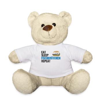 Lebenszyklus des Fischbrötchen-Fans Geschenk - Teddy - Weiß - Vorne