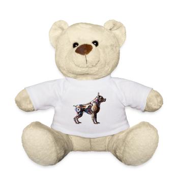 Chien Robot Abstrait Coloré - Nounours - blanc - Devant
