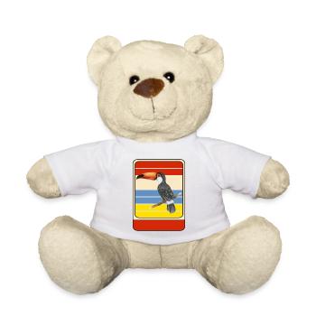 Toucan Shirt, Toucan Vintage Retro Cute Tee, - Teddy Bear - white - Front