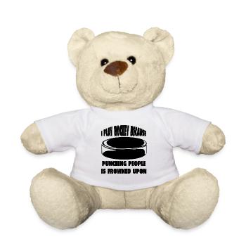 Hockey sur glace Joueur de hockey sur glace Fan de hockey sur glace Équipe de hockey sur glace - Nounours - blanc - Devant