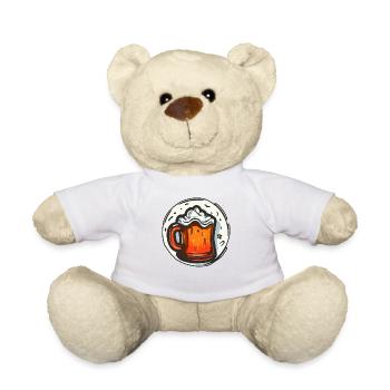 Une chope de bière avec de la bière - Nounours - blanc - Devant
