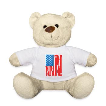 4 juillet États-Unis Plombier - Nounours - blanc - Devant