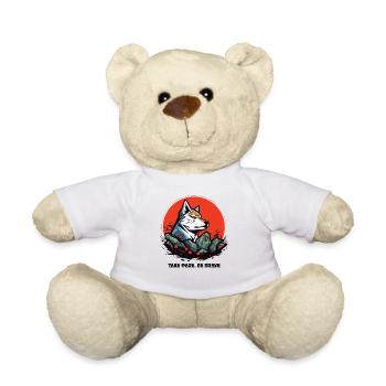 Sei mutig wie ein Wolf - Teddy - Weiß - Vorne