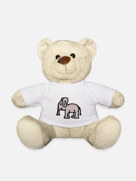 Elefant Dicker Dickhäuter Trampeltier Kinder Zoo - Teddy - Weiß