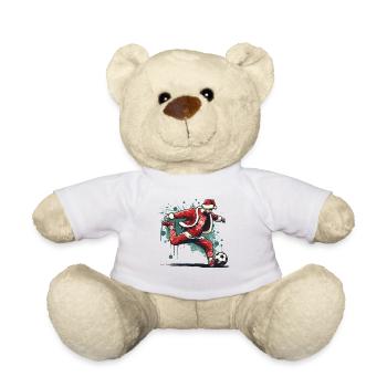 Père Noël Soccer Noël Joueur de Football - Nounours - blanc - Devant