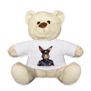 Bunnies Police - Teddy Bear - white - Front