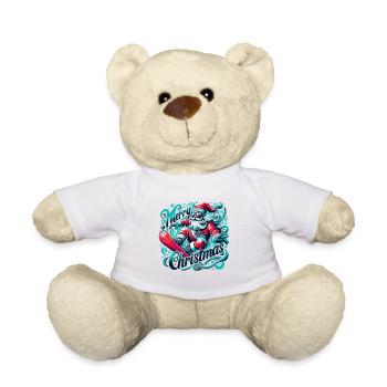 Merry Christmas Weihnachten Weihnachtsmann - Teddy - Weiß - Vorne