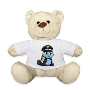 Chenille de police - Nounours - blanc - Devant