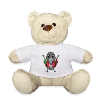 Tankwart Krähe Tankstelle - Teddy - Weiß - Vorne