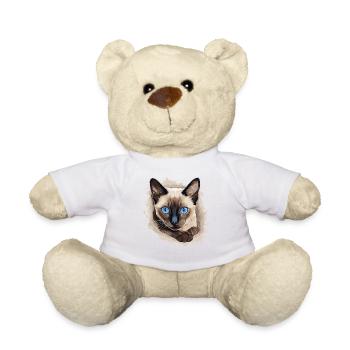 Siamese Cat Siamkatze - Teddy - Weiß - Vorne