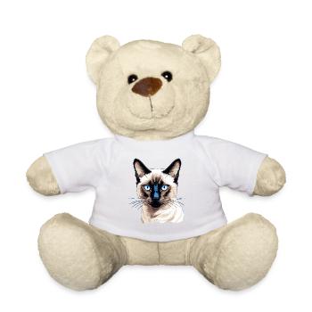 Siamese Cat Siamkatze - Teddy - Weiß - Vorne