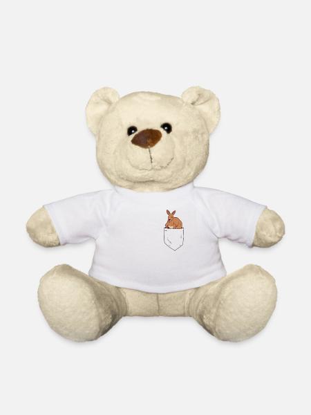 Känguru in Brusttasche Australien - Teddy - Weiß