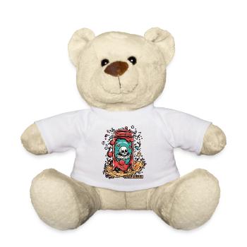 Trinken, Zischen, Dizzeln, die Schädel Soda Dose - Teddy - Weiß - Vorne