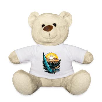Un stylo d’écriture et la nature - Nounours - blanc - Devant