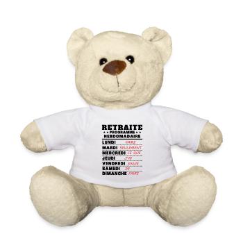 Retraite programme hebdomad retraite rigolo - Nounours - blanc - Devant