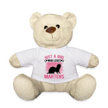 Marder Mädchen Nerz Dachs Baummarder - Teddy - Weiß - Vorne