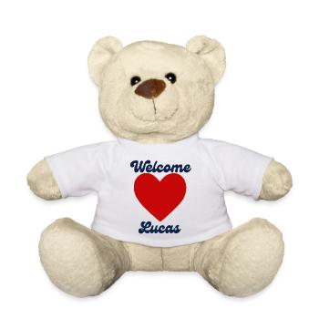 Lucas herzlich willkommen - Teddy - Weiß - Vorne