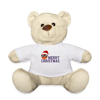 Basketball, Christmas Greeting, Athletic Magic - Teddy Bear - white - Front