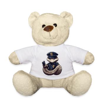 Policier serpent - Nounours - blanc - Devant