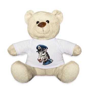 Polizei Zebra - Teddy - Weiß - Vorne